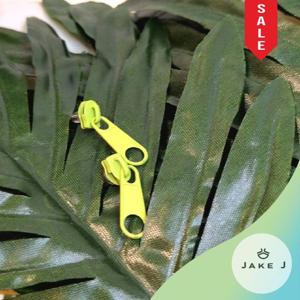 🍑 Lime Green Fun Zipper Unique Statement Women Earrings One Size A-034